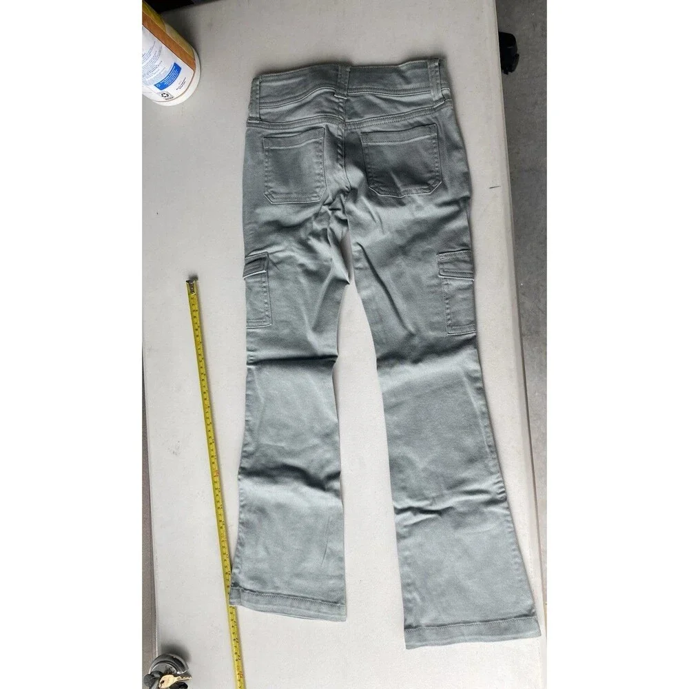 GAP Kids 10 Low Rise Bootcut Cargo Jeans Sage Green NWT